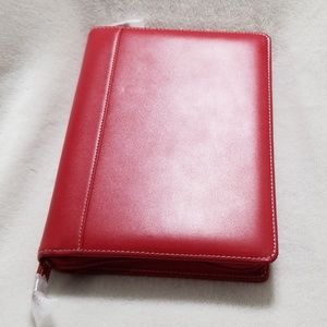 Levenger Rose Red Ambi/Flex Folio-JUNIOR